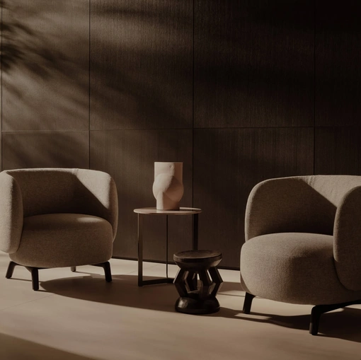 Poltroncina in tessuto Miki di Lema