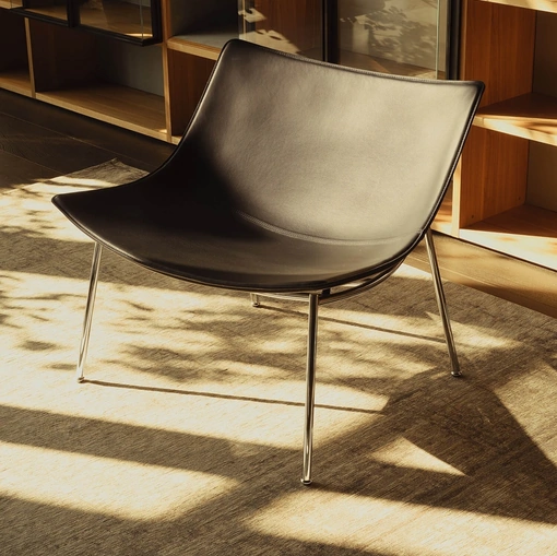 Poltrona in pelle Omega di Lema