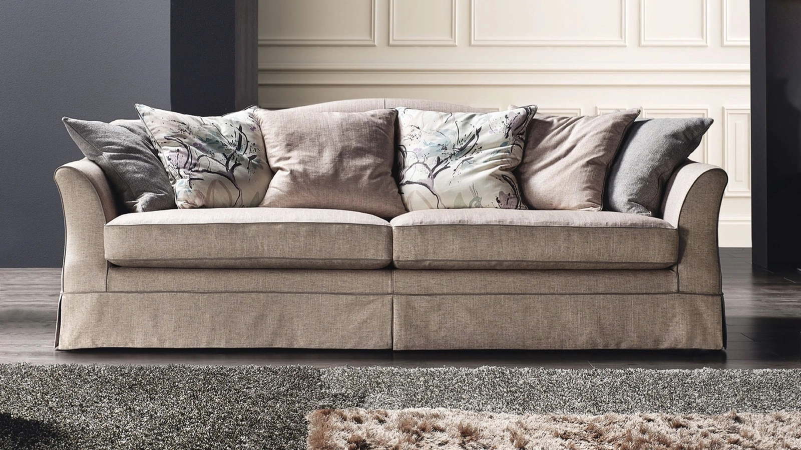 Divano lineare Brera di Cava Divani