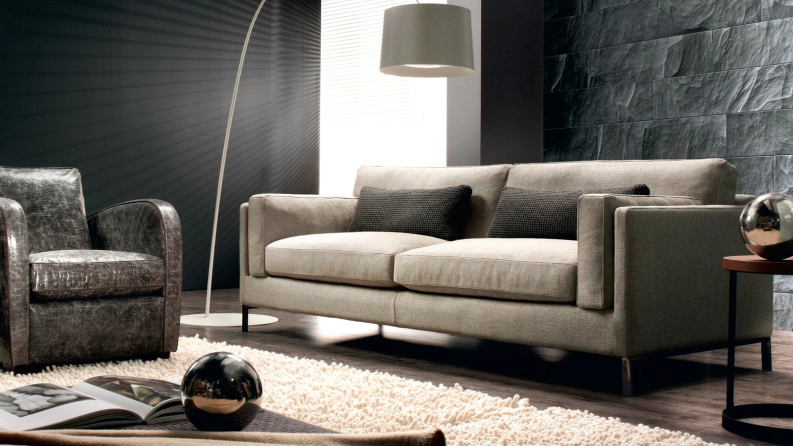 Divano lineare Daytona di Cava Divani