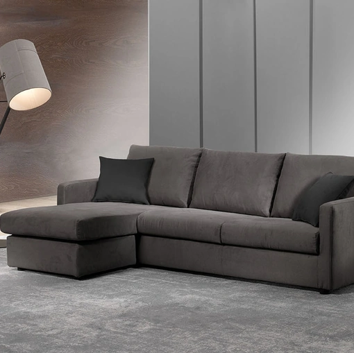 Divano in tessuto con penisola Verrua di Excò