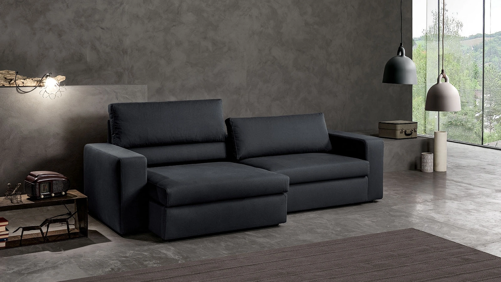 Divano in tessuto Korral di Excò