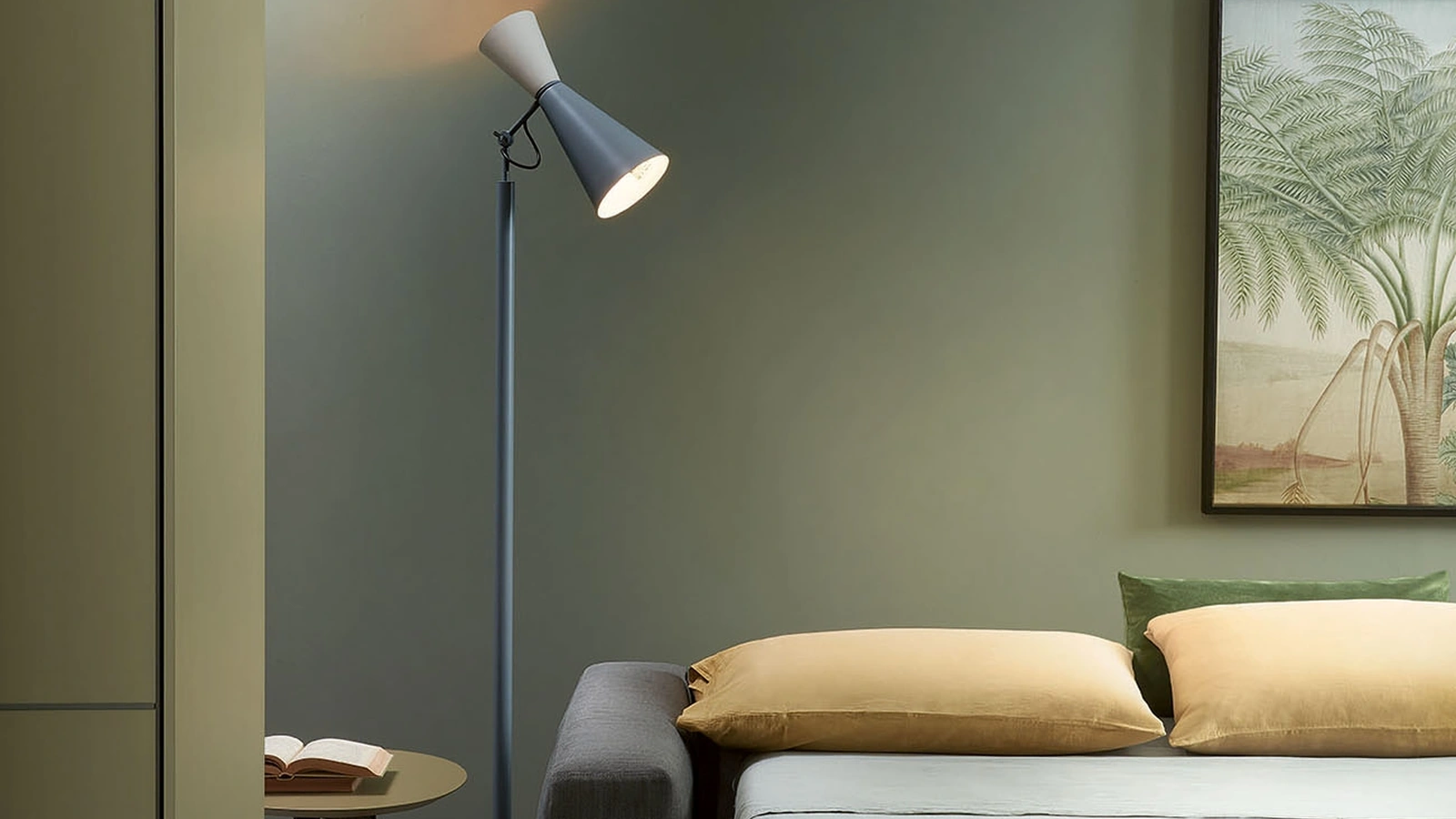 Divano Letto Yaki in tessuto imbottito di Lema