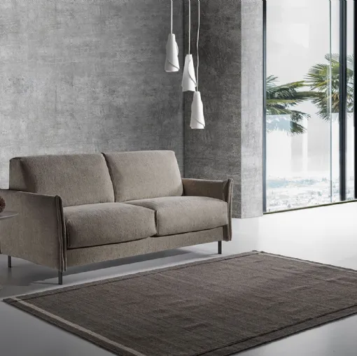 Divano Letto lineare in tessuto Reed di Excò