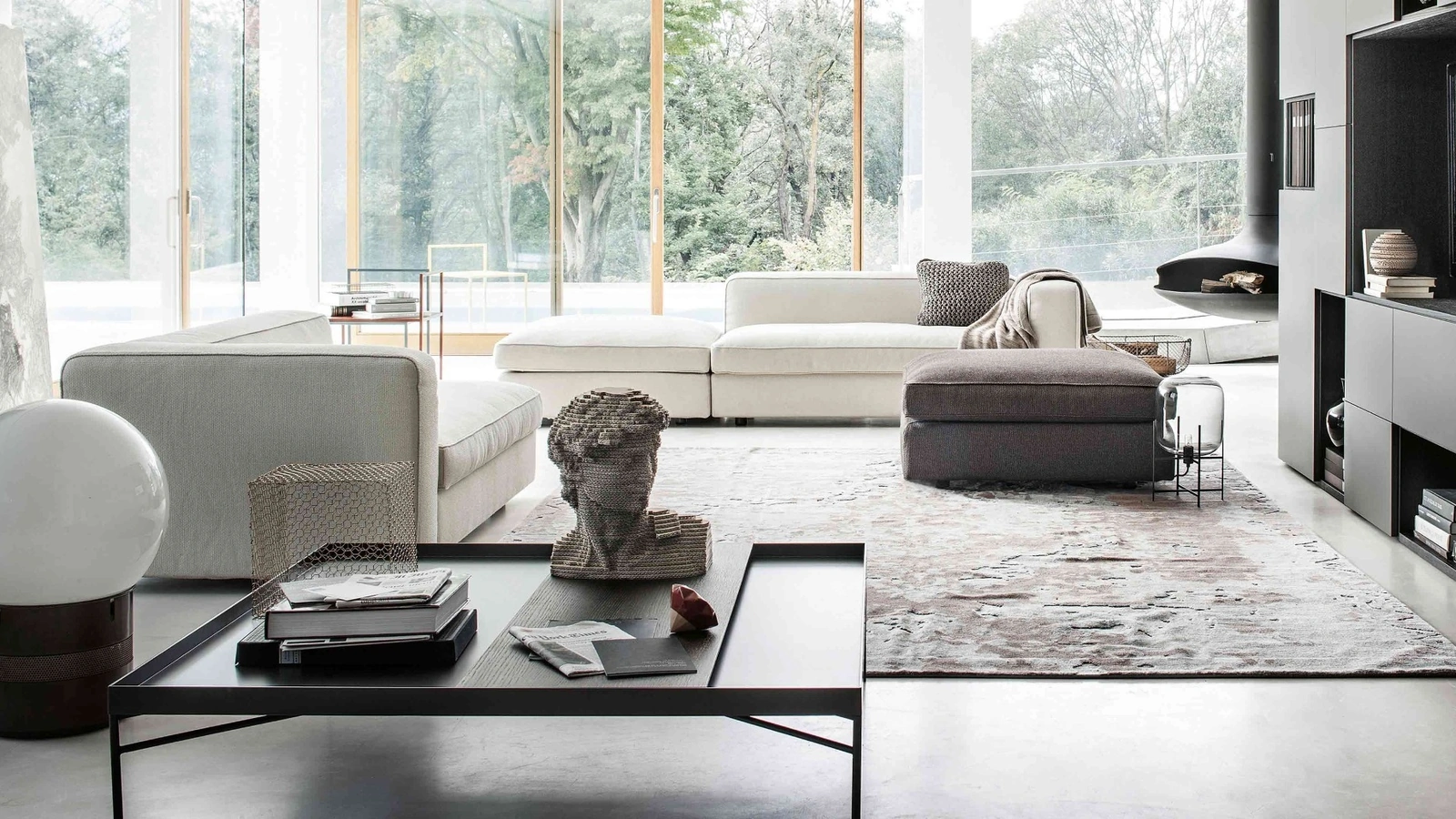 Divano lineare Snap di Lema