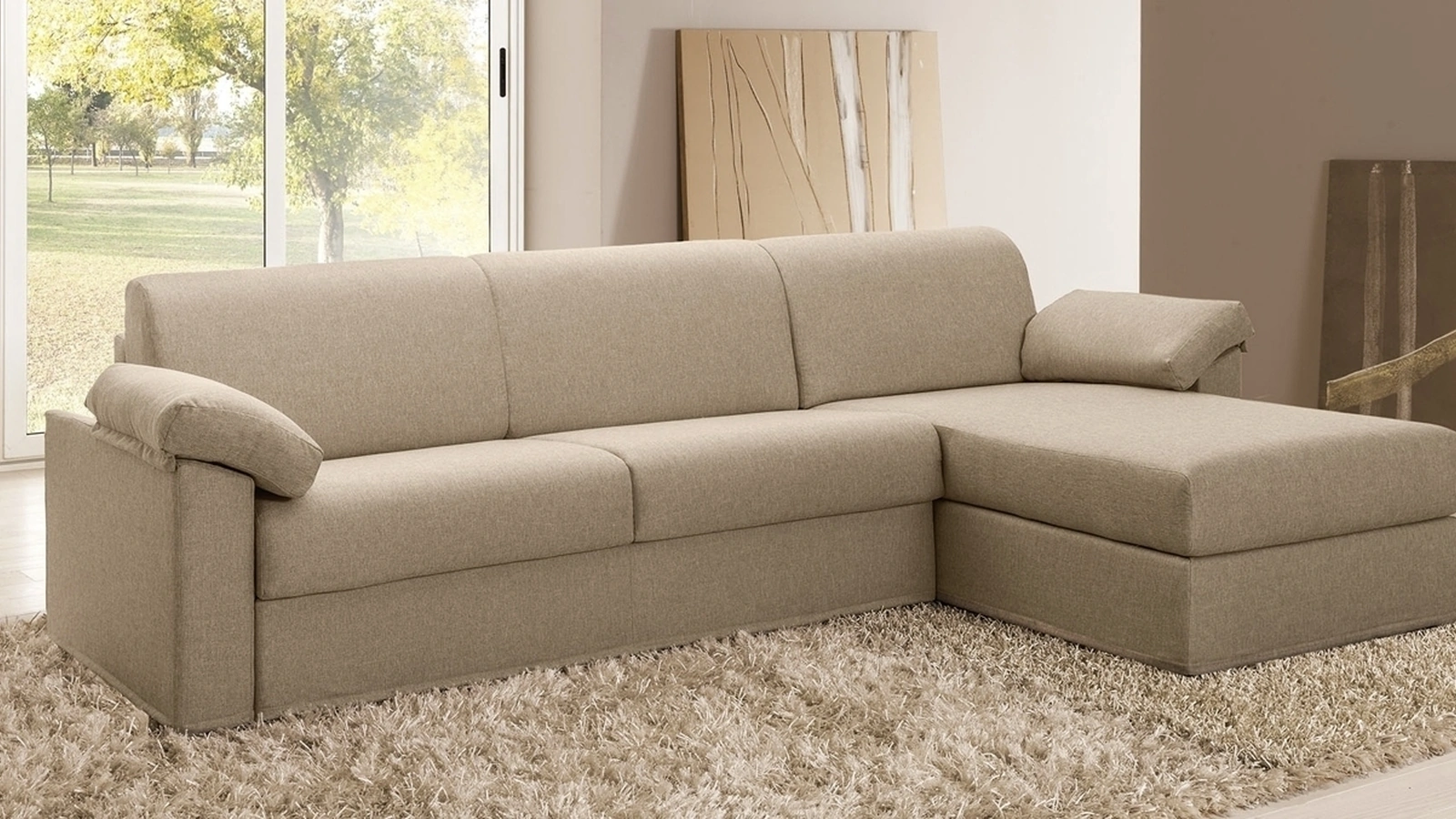 Divano Letto Happy con penisola di ZG Mobili