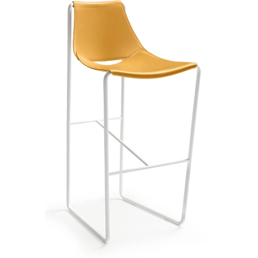 Sgabello Apelle in cuoio di Midj