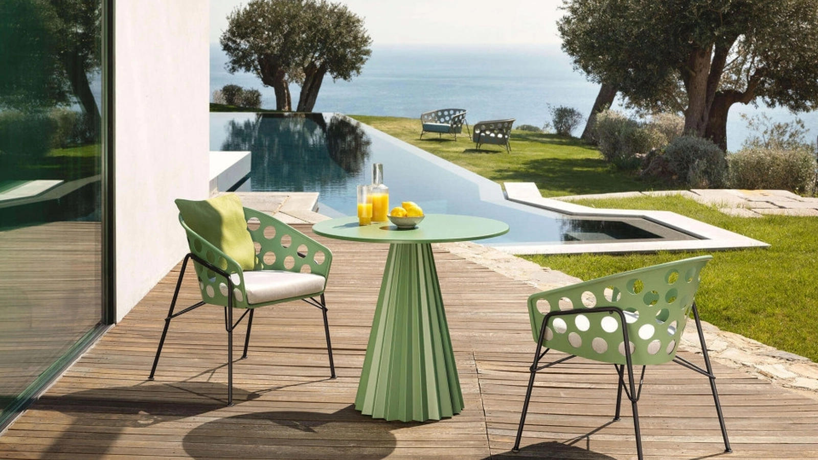 Sedia Bolle P M TS in metallo di Midj