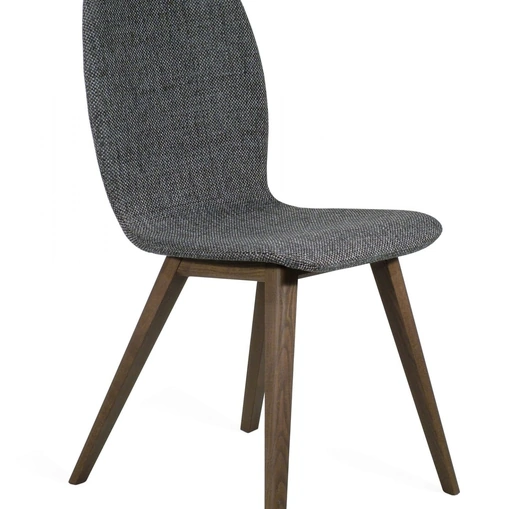 Sedia Brit in tessuto con gambe in Frassino di Pizzolato