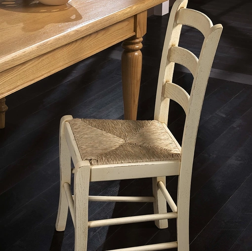 Sedia Campagnola in legno con seduta in paglia di Pizzolato