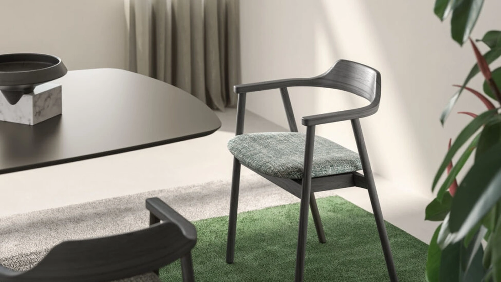 Sedia in legno tinto Carbone Diana di Orme