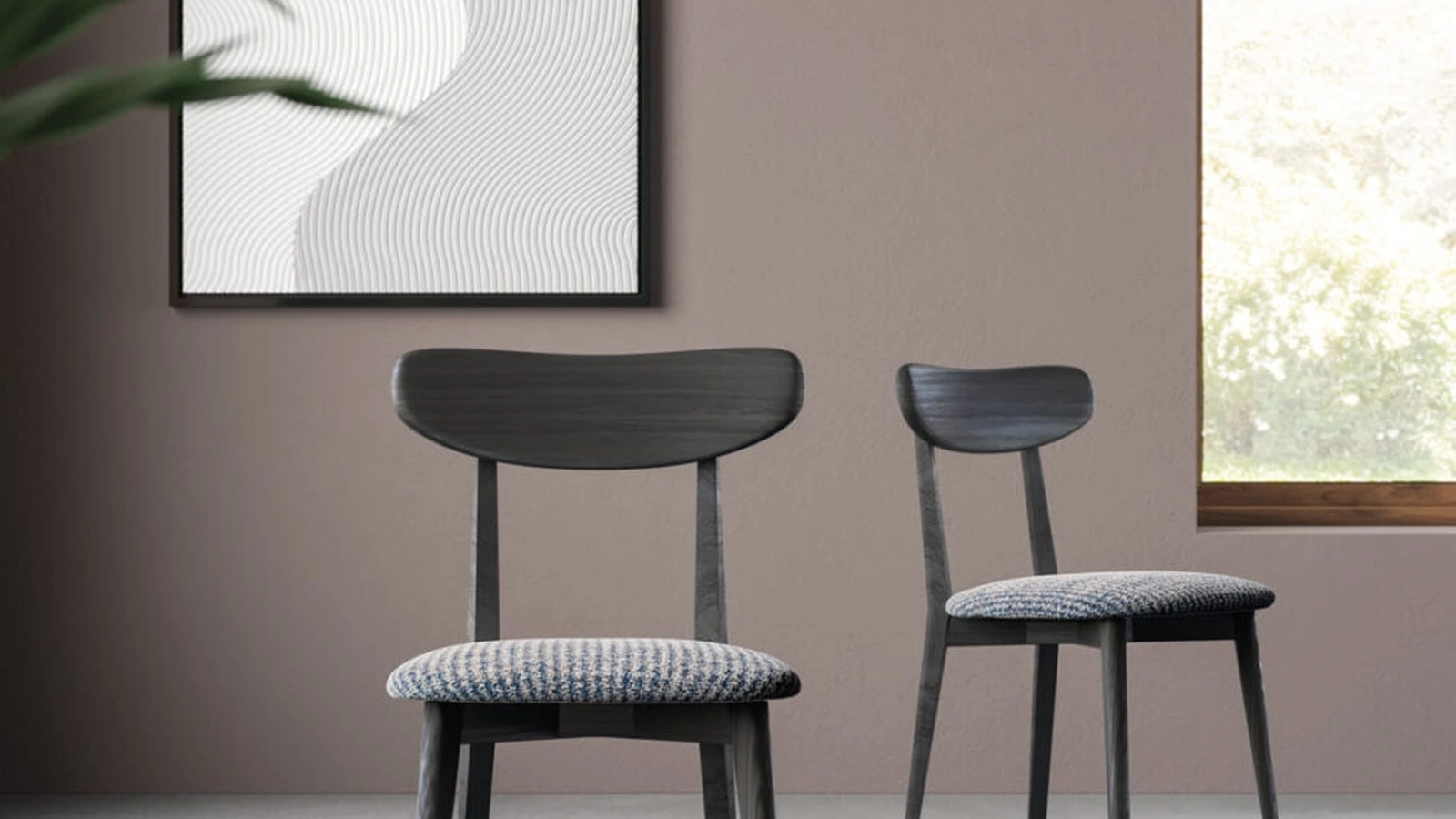 Sedia Isotta in legno e tessuto di Orme