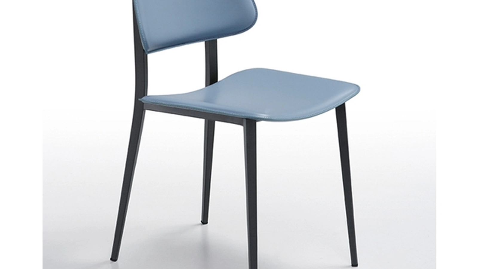 Sedia Joe S M CU in cuoio e metallo di Midj