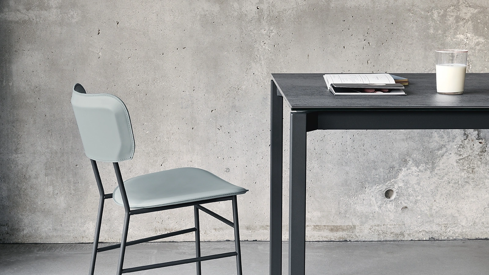 Sedia in cuoio Master di Midj