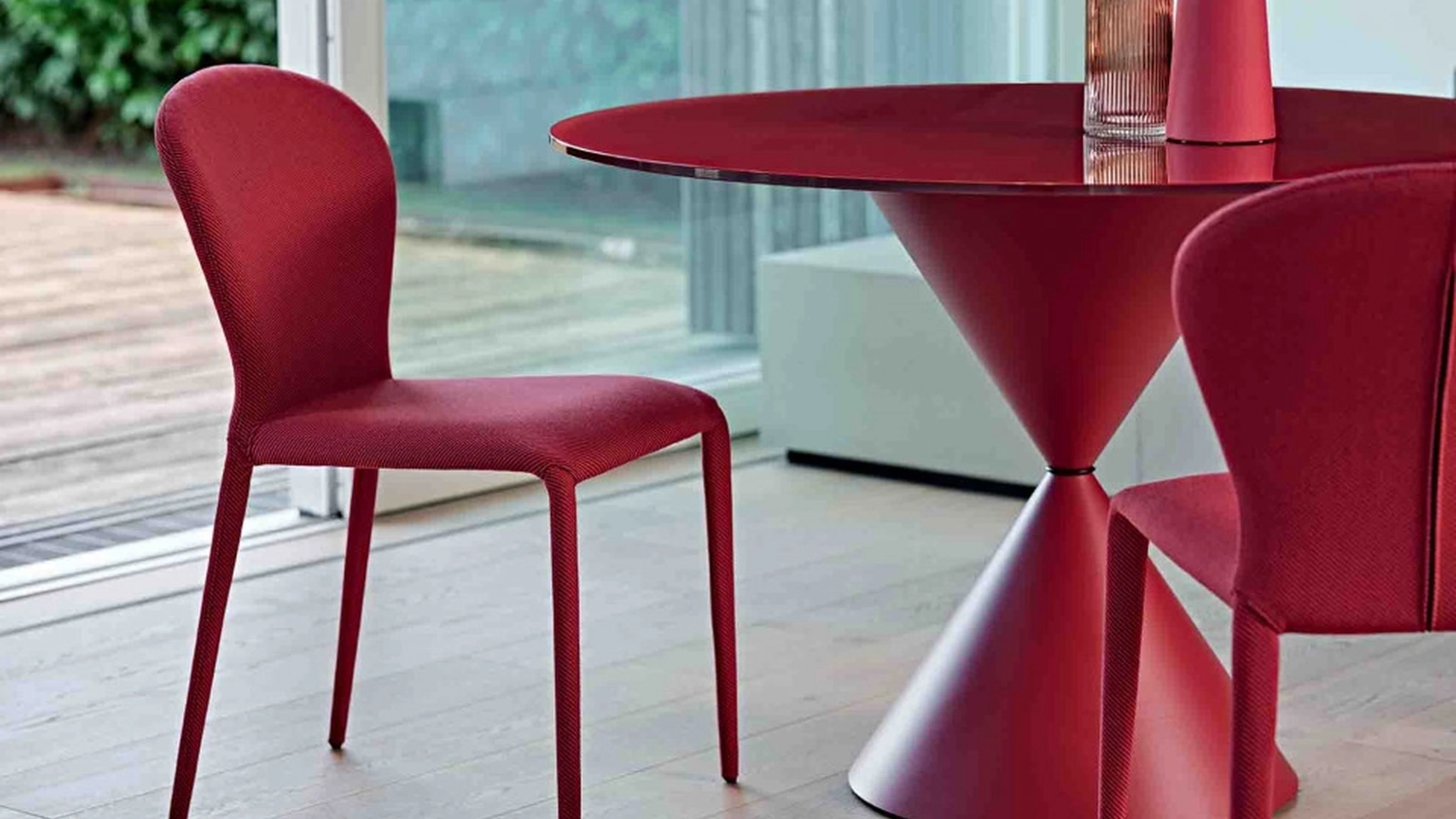 Sedia Soffio S R_TS rivestita in tessuto di Midj