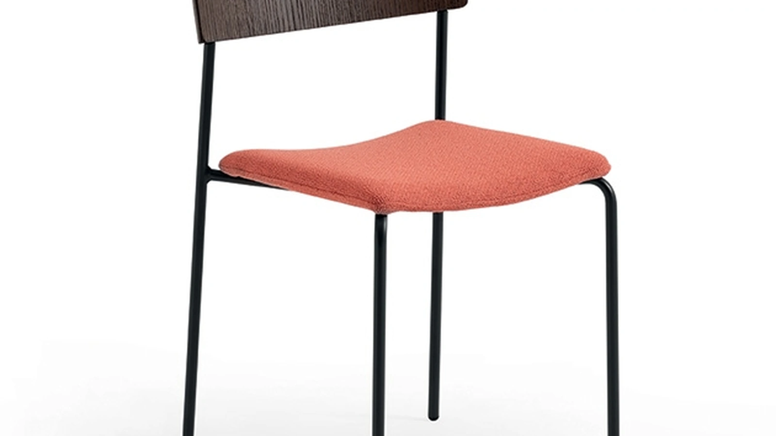 Sedia impilabile in legno con seduta imbottita Mito di Midj