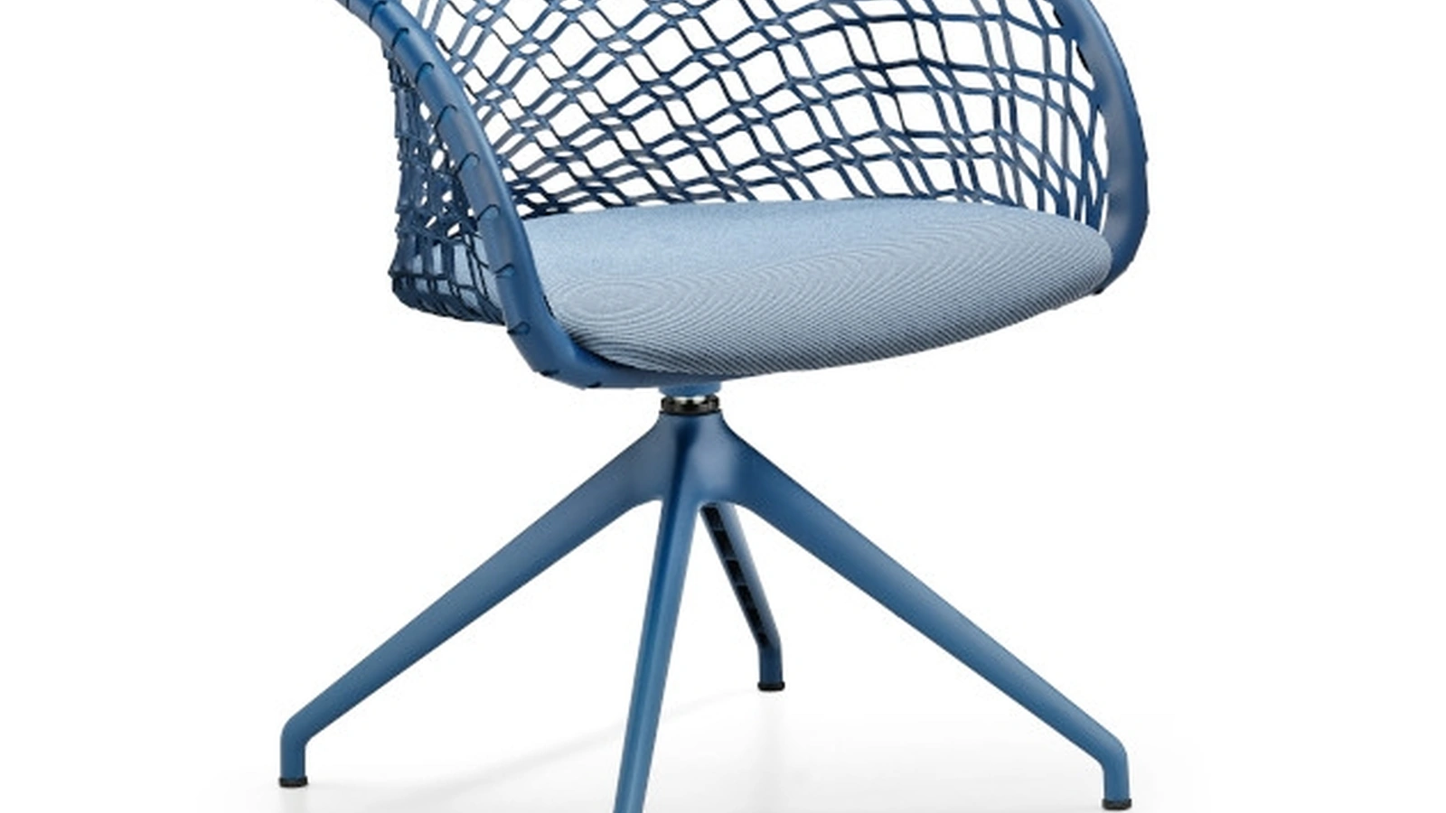 Sedia P47 in cuoio intrecciato di Midj