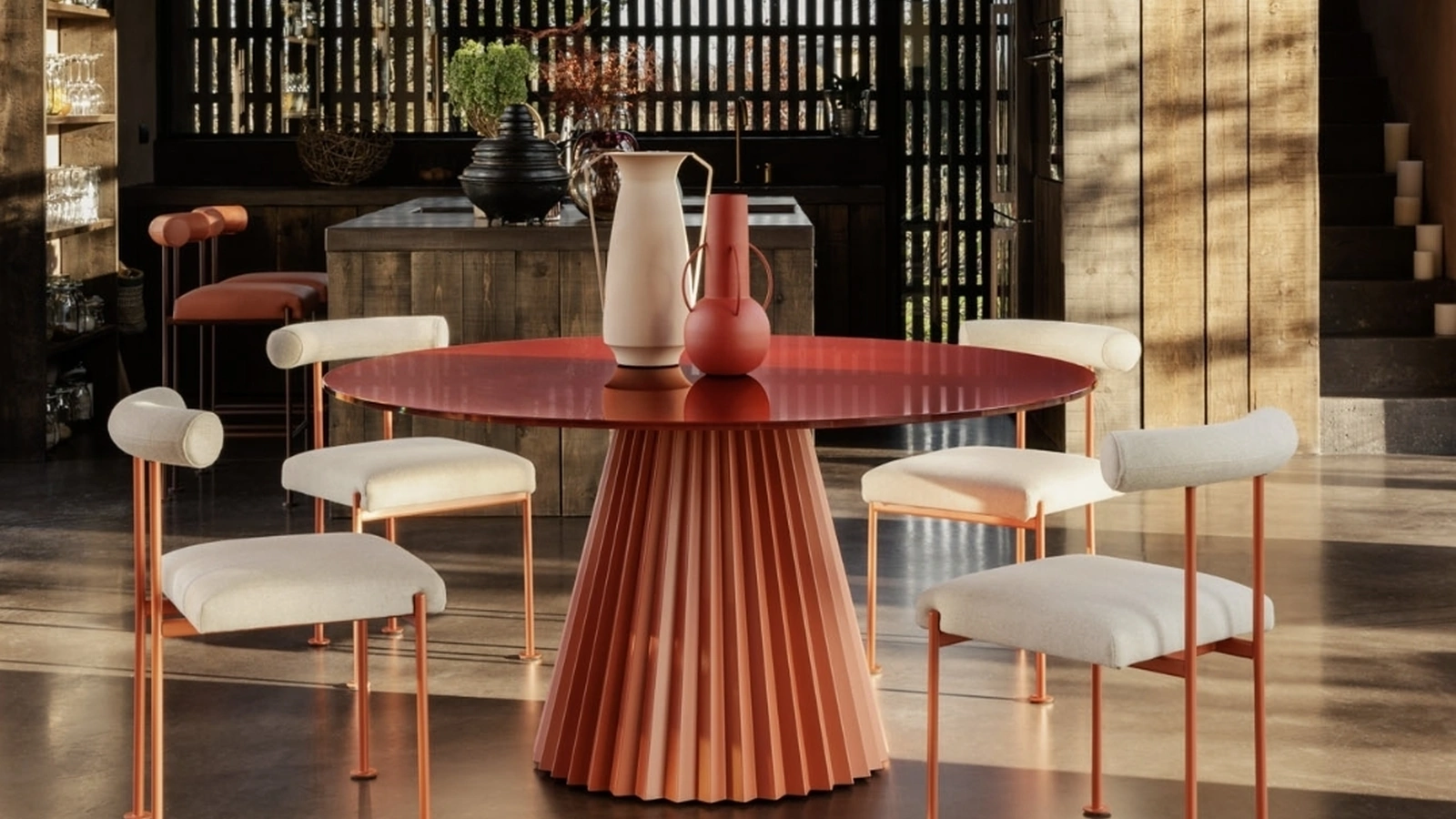 Sedia Qua-ndo in tessuto e metallo di Midj