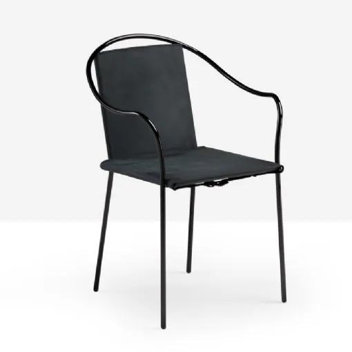 Sedia Rem in cuoio di Midj