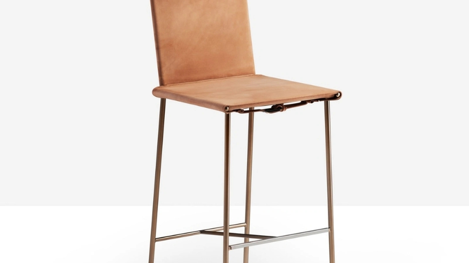 Sgabello Rem in cuoio di Midj