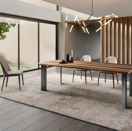 Tavolo in rovere fossile Evo di Pizzolato