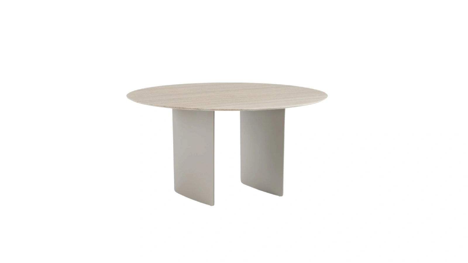 Tavolo rotondo Foil con top in marmo di Midj