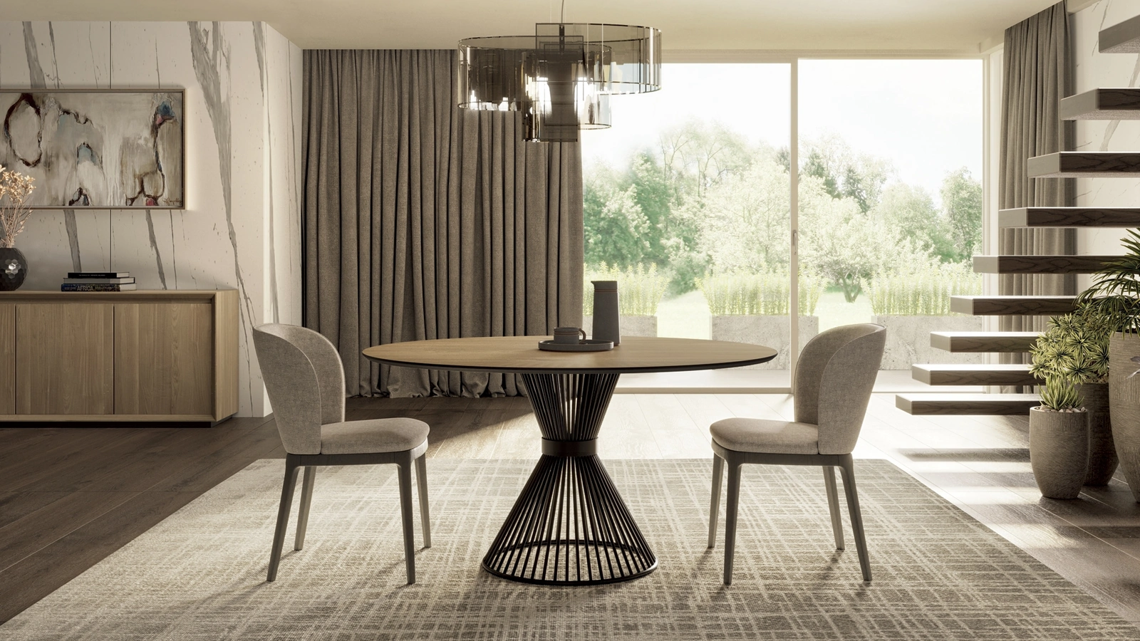 Tavolo rotondo Ikon di Pizzolato