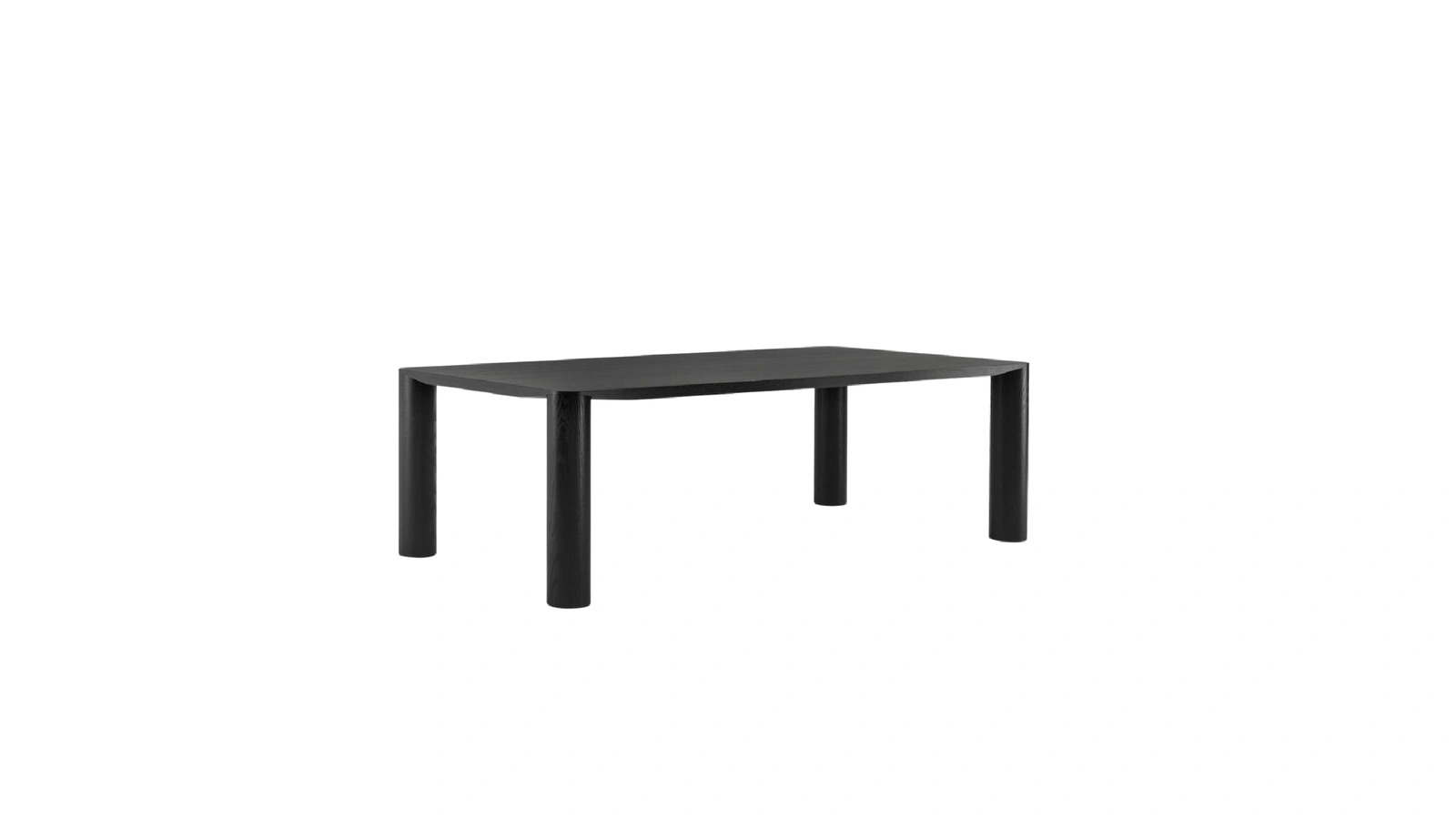 Tavolo Eggen in legno impiallacciato frassino tinto nero di Midj