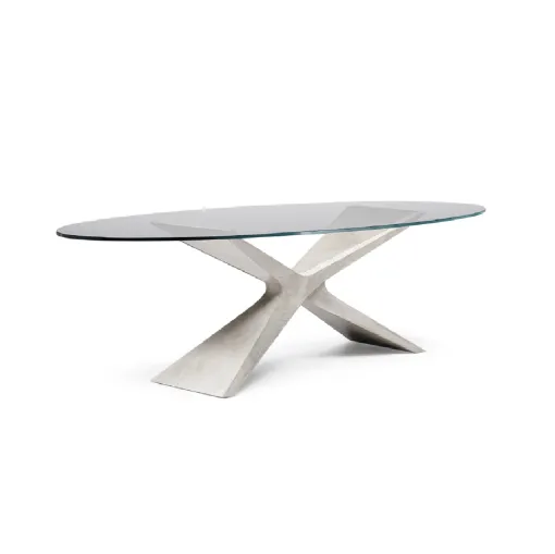 Tavolo Nexus con top in vetro di Midj