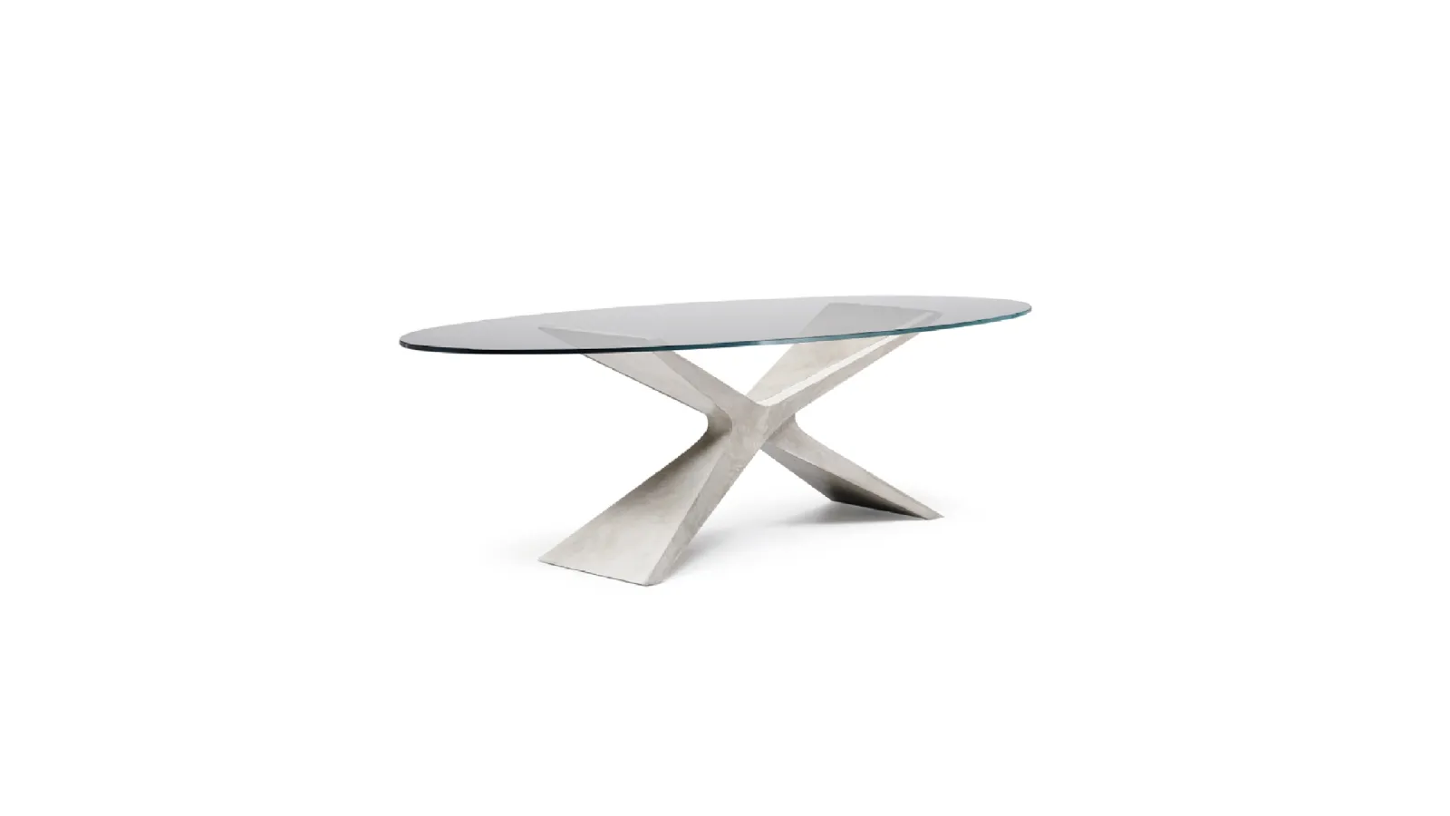 Tavolo Nexus con top in vetro di Midj