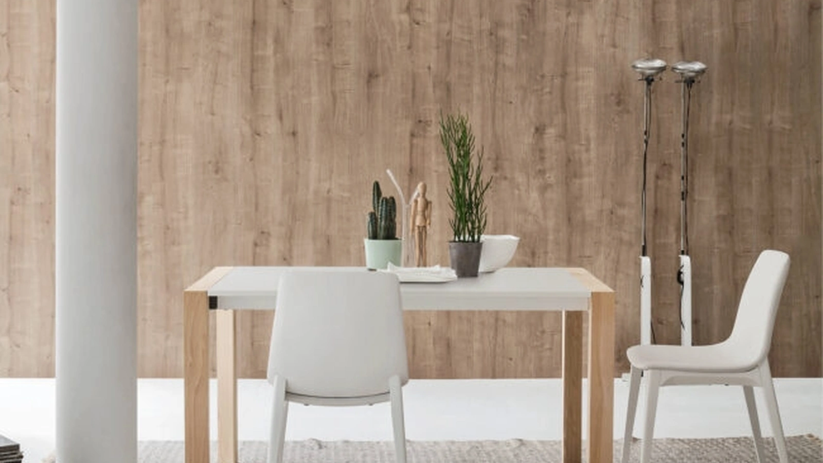 Tavolo allungabile Mikado in laccato e legno di Maronese