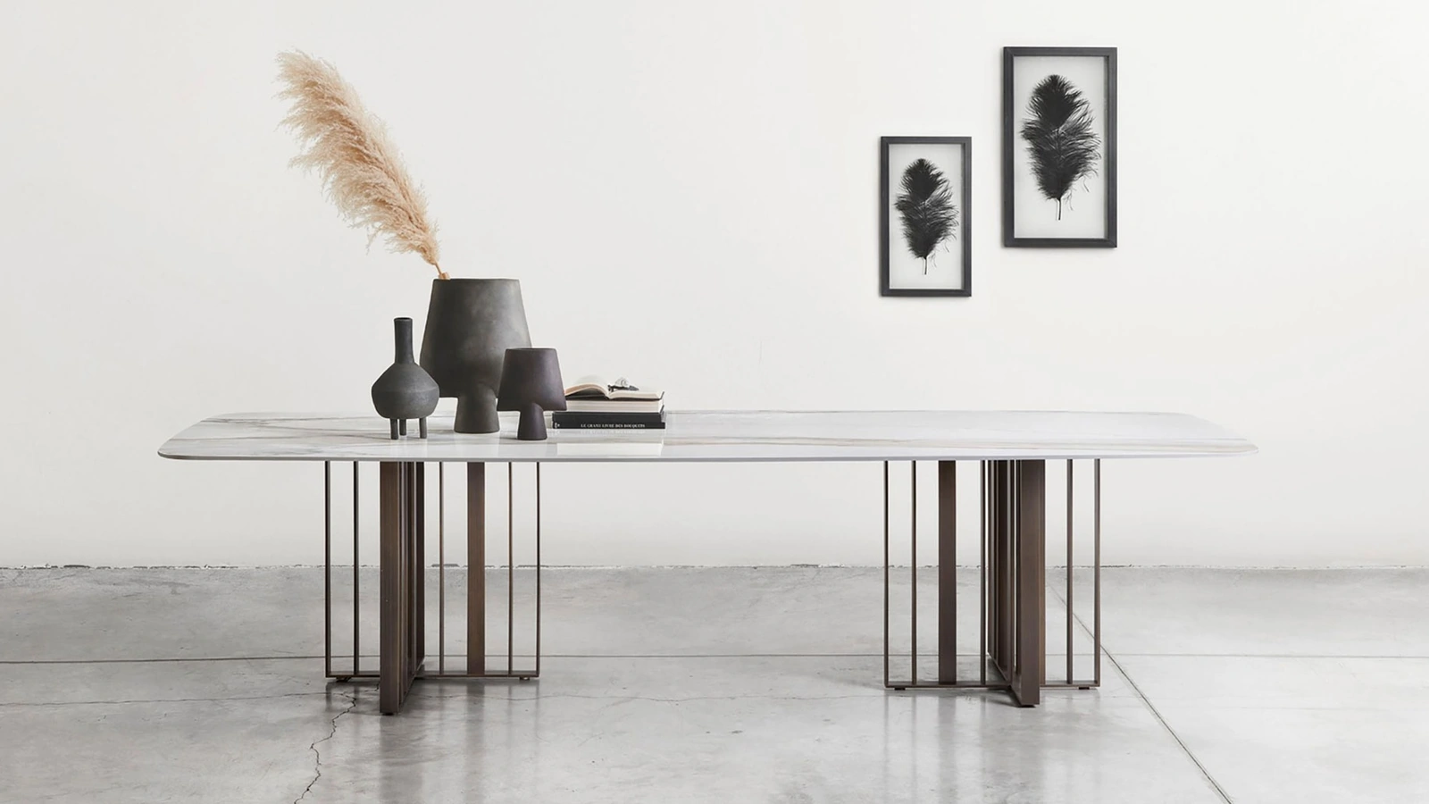 Tavolo con top in marmo Shade di Lema