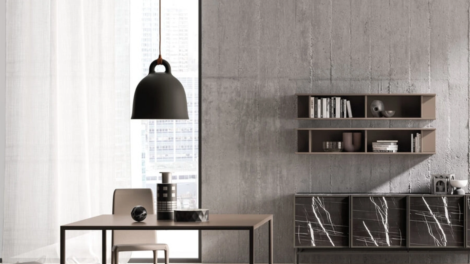 Tavolo in laccato opaco Argilla Slim di Orme