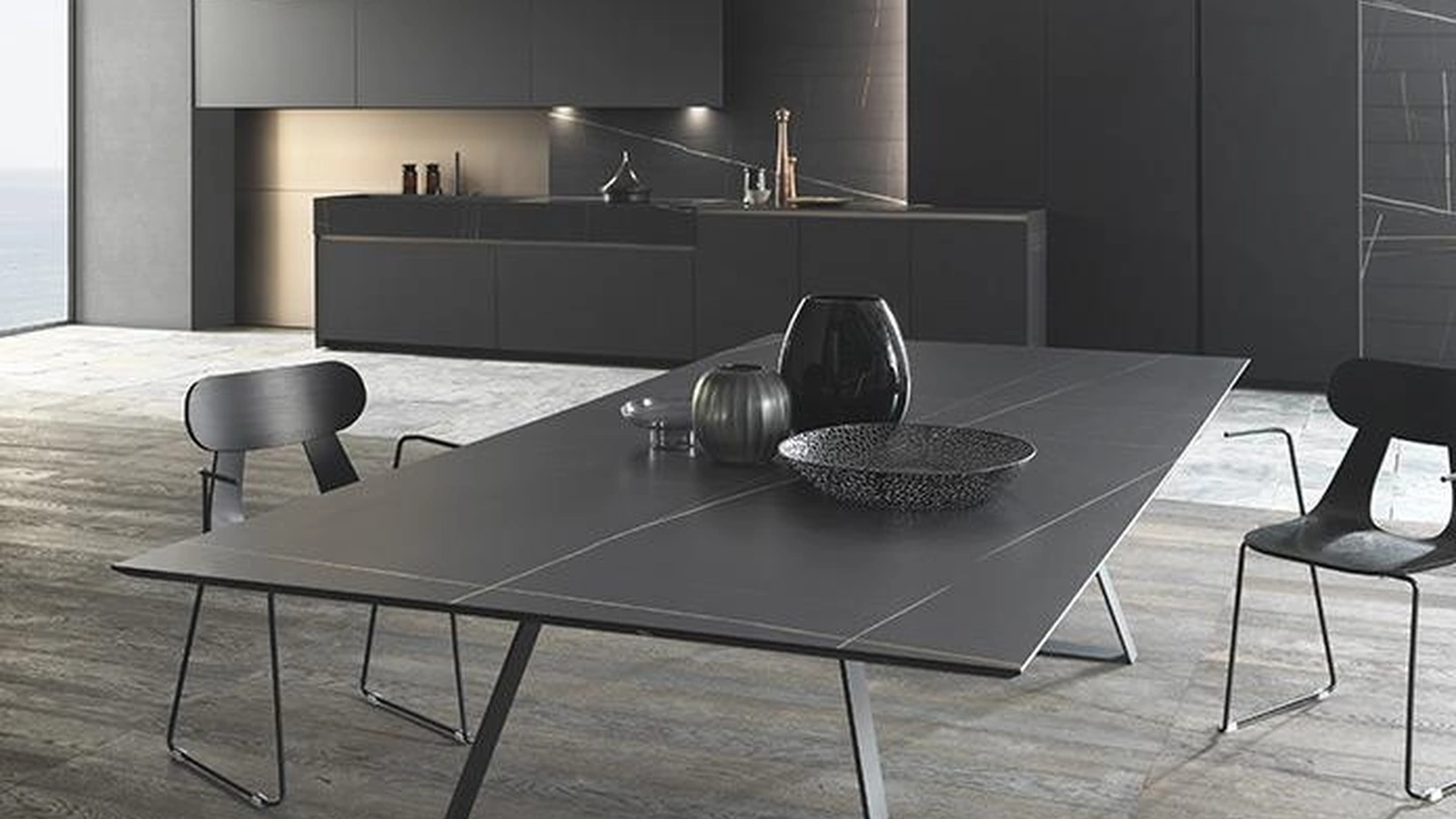 Tavolo rettangolare Sahara Noir 07 di Modulnova