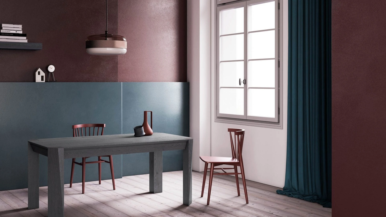 Tavolo allungabile Twist in legno di Pizzolato