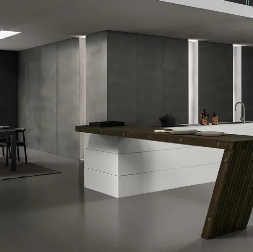 Cucina Design con isola Blade 01 di Modulnova