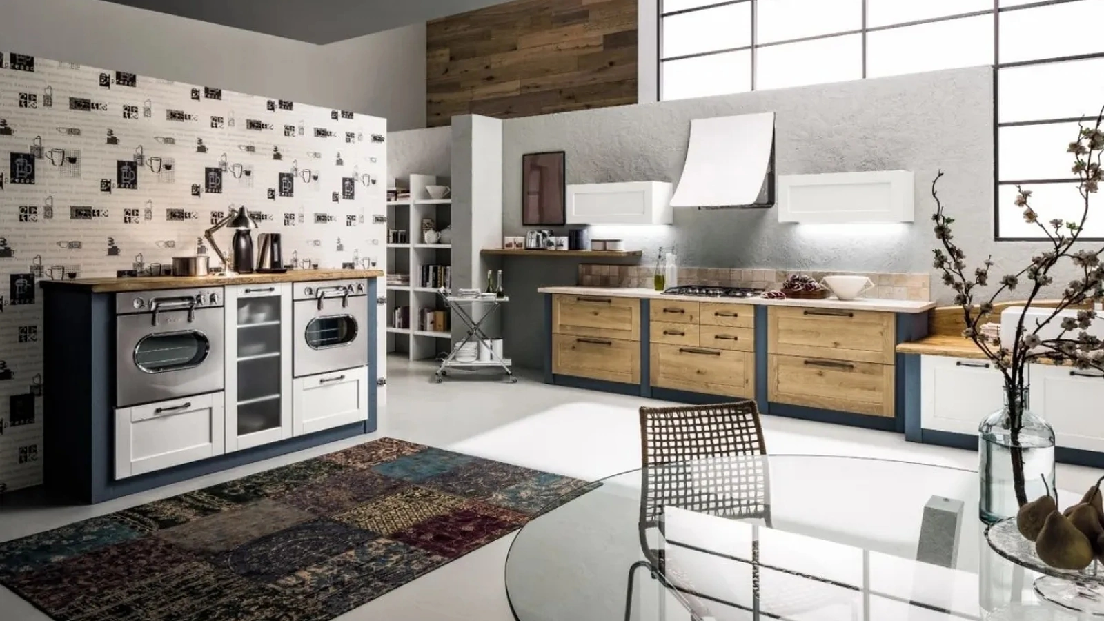 Cucina ad angolo in Muratura Curry 08 in Rovere Naturale di Arrex