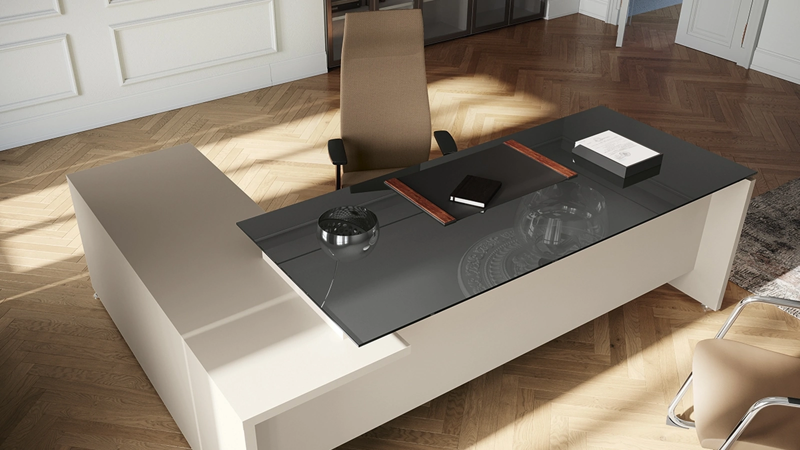 Scrivania Direzionale Go Easy Vetro di Colombini Office