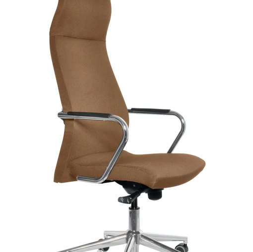 Poltrona Direzionale 26 in tessuto imbottito con braccioli di Colombini Office