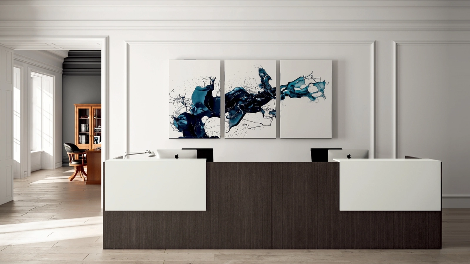 Bancone Reception COLOR 07 in melaminico di Colombini Office