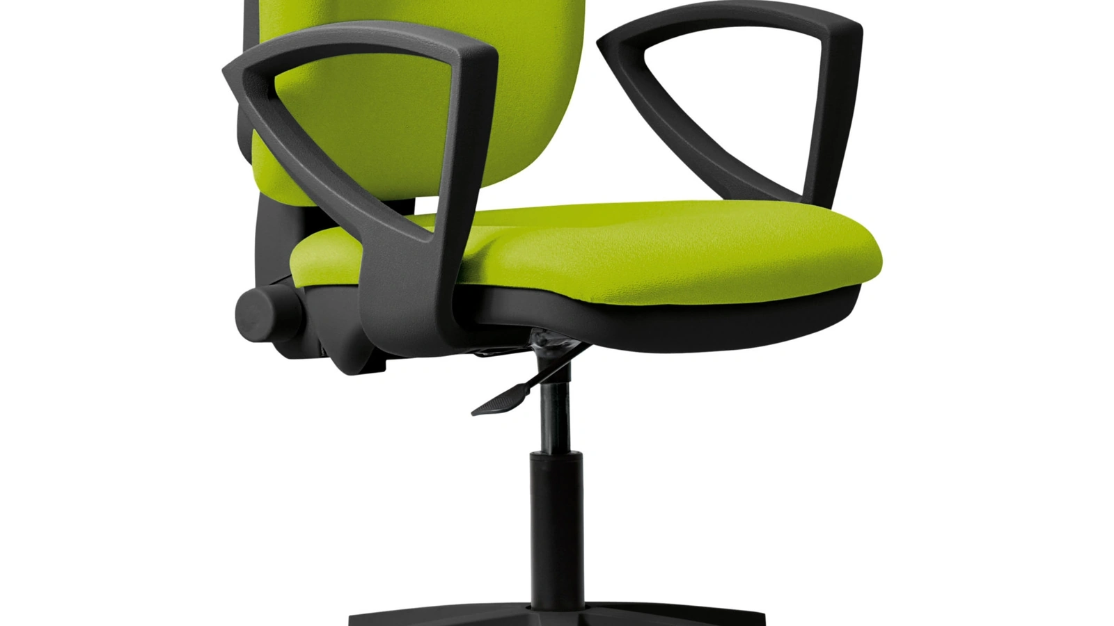 Seduta Operativa 19 su ruote in tessuto con braccioli di Colombini Office