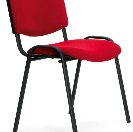 Seduta ospiti e attesa 22 in tessuto rosso imbottito di Colombini Office